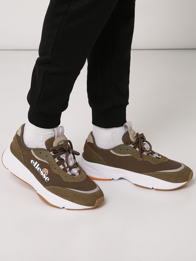 Ellesse Sneaker aus Veloursleder und Mesh Hellgrau 3