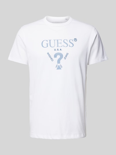 Guess T-shirt met labelprint Wit - 2