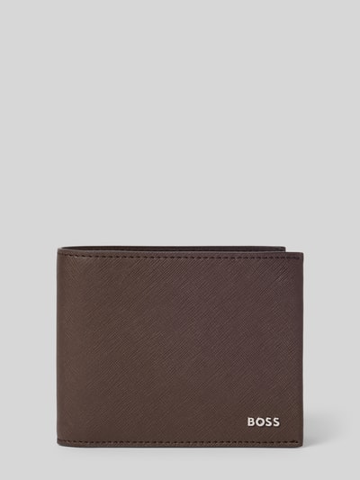 BOSS Portemonnaie aus Leder-Mix Modell 'Northon_Trifold' Dunkelbraun 1