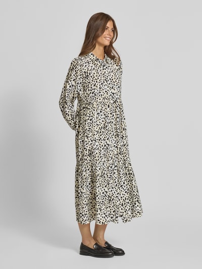 s.Oliver RED LABEL A-Linien-Kleid aus Viskose-Mix Offwhite 1