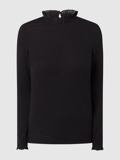 Rich & Royal Longsleeve mit Schlüsselloch-Ausschnitt Black 2