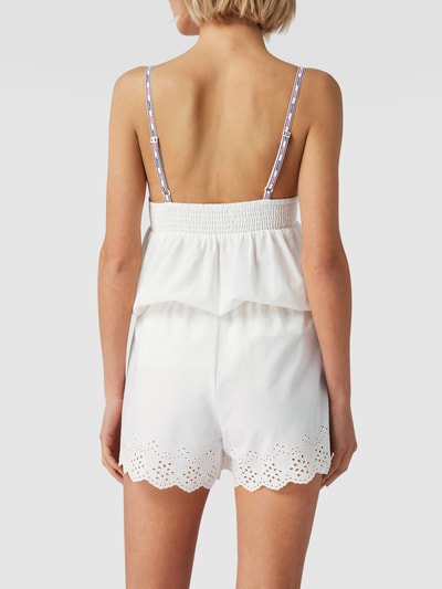 TOMMY HILFIGER Short met opengewerkte borduursels Offwhite - 4