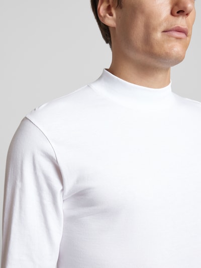 RAGMAN Longsleeve mit gerippten Abschlüssen Weiss 3