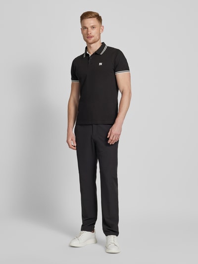 s.Oliver RED LABEL Poloshirt met labelprint Zwart - 1