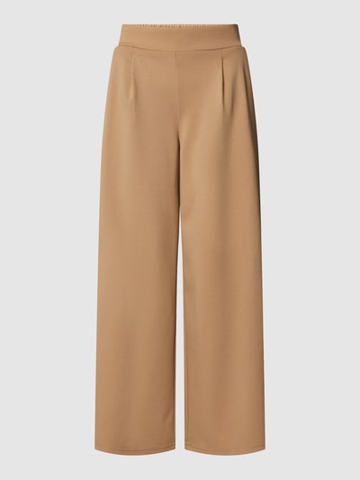 ICHI Stoffen broek met brede elastische band Camel - 2