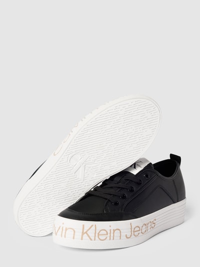 Calvin Klein Jeans Plateau-Sneaker mit Label-Print  Modell 'VULC' Schwarz 5