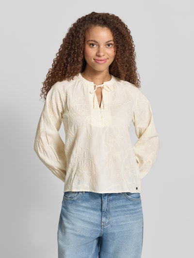 Pepe Jeans bluzka z długim rękawem w kroju regular fit z czystej bawełny model 'FRIDA' Złamany biały 4