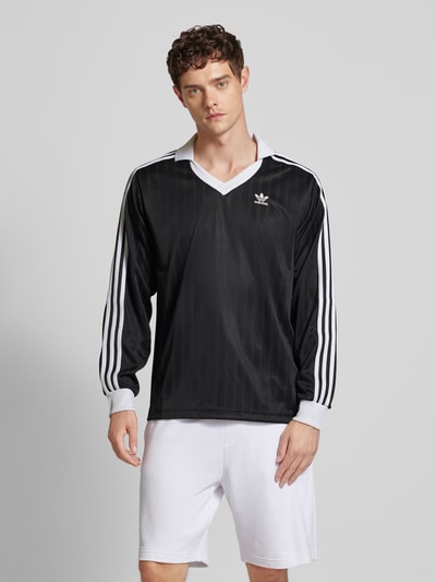 adidas Originals Bluzka z długim rękawem z wyhaftowanym logo Czarny 4