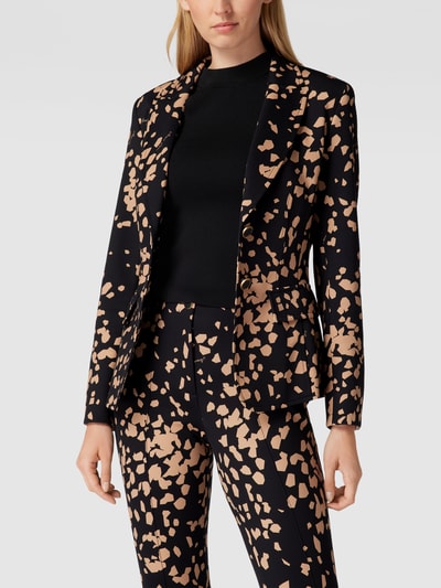 Marc Cain Blazer met all-over motief Zwart - 4