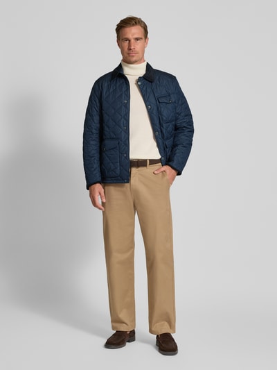 Barbour Regular Fit Steppjacke mit Zweiwege-Reißverschluss Modell 'HORNBY' Marine 1