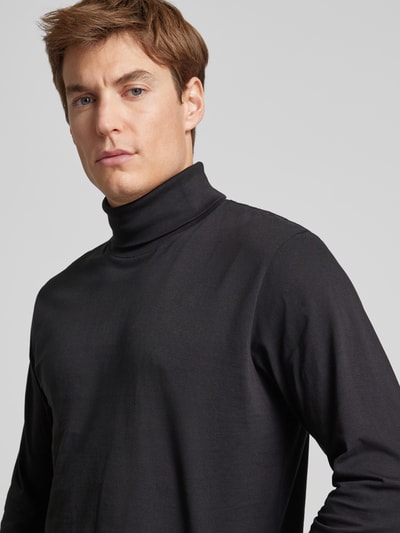 RAGMAN Longsleeve mit gerippten Abschlüssen Black 3