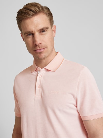 JOOP! Collection Slim Fit Poloshirt mit Knopfleiste Modell 'Percy' Apricot 3