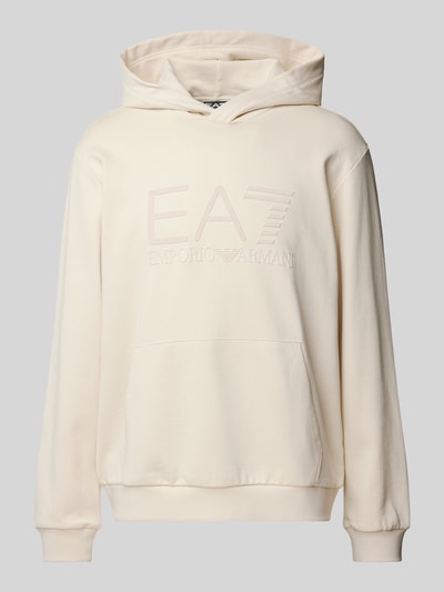 EA7 Emporio Armani Hoodie mit Label-Print Offwhite 2