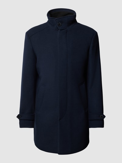 SELECTED HOMME Lange jas met opstaande kraag, model 'REUBEN' Marineblauw - 2