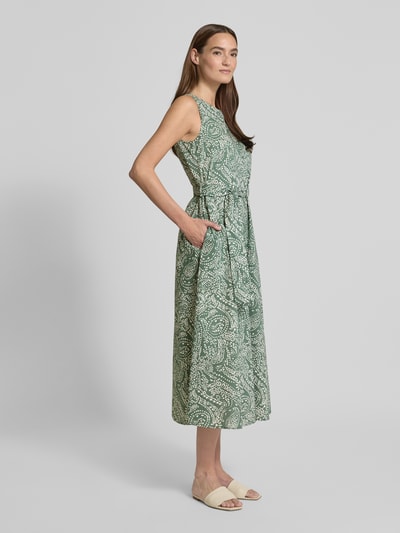 Christian Berg Woman Selection Midikleid mit Bindegürtel Oliv 1