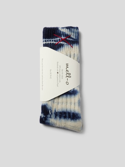 mell-o Socken aus Kaschmir Dunkelblau Melange 4