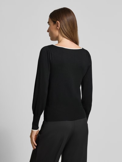 Zero Strickpullover aus Viskose-Mix mit U-Boot-Ausschnitt Black 5