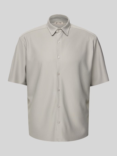 Only & Sons Relaxed Fit Freizeithemd mit 1/2-Arm Modell 'BOYY' Hellgrau 2