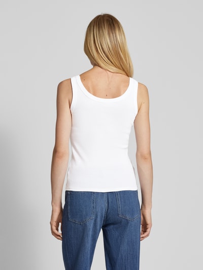 Jake*s Casual Tanktop in riblook Wit - 5