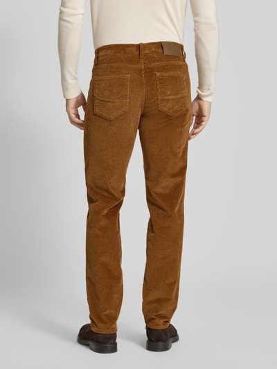 Brax Corduroy broek in 5-pocketmodel, model 'Cadiz' Middenbruin - 5