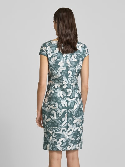 Christian Berg Cocktail Knielanges Cocktailkleid mit Allover-Stitchings Schilf 5