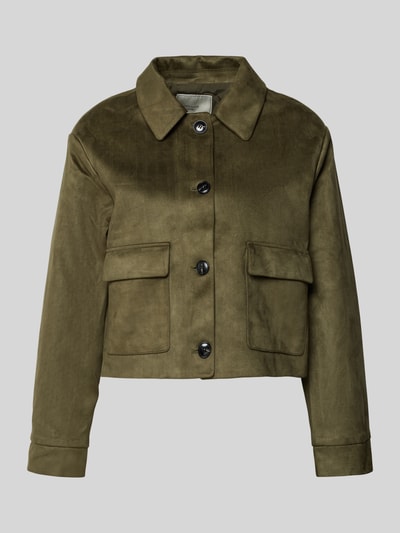 Neo Noir Regular Fit Jacke mit Umlegekragen Modell 'Romana' Oliv 2