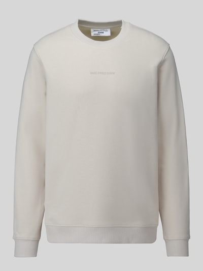 Produktfoto, Regular Fit Sweatshirt aus reiner Baumwolle von Marc O'Polo DENIM in hellem Beige, glatte Struktur, dezentes Logo auf der Brust
