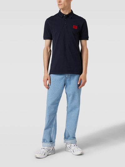 HUGO Poloshirt mit Label-Stitching Modell 'Dereso' Marine 1