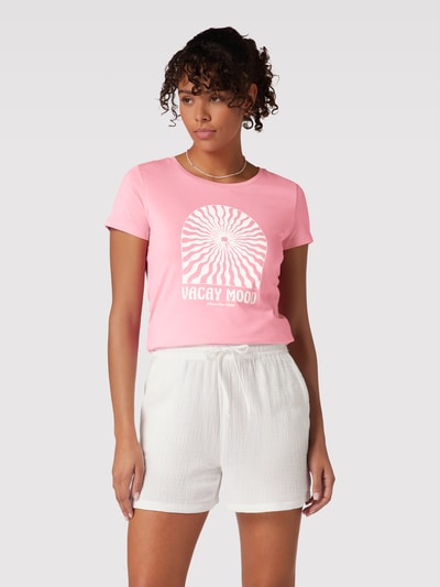 Tom Tailor Denim T-shirt met logoprint Roze - 4