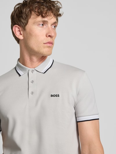 BOSS Green Koszulka polo o kroju Regular Fit z czystej bawełny Jasnoszary 3