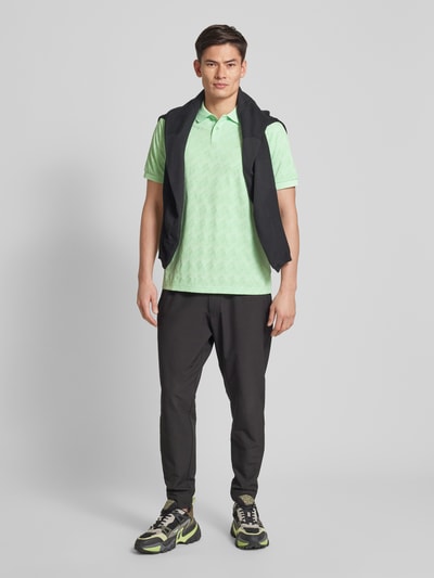 BOSS Green Regular Fit Poloshirt mit Allover-Muster Modell 'Pirax' Hellgruen 1