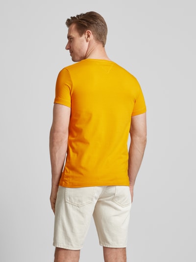 Tommy Hilfiger T-shirt met labelstitching Oranje - 5