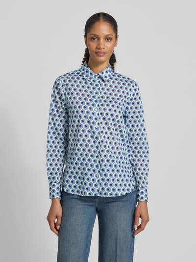 Christian Berg Woman Hemdbluse mit Knopfleiste Aqua 4
