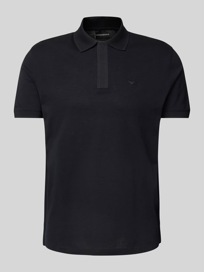 Emporio Armani Poloshirt mit Label-Stitching Marine 2