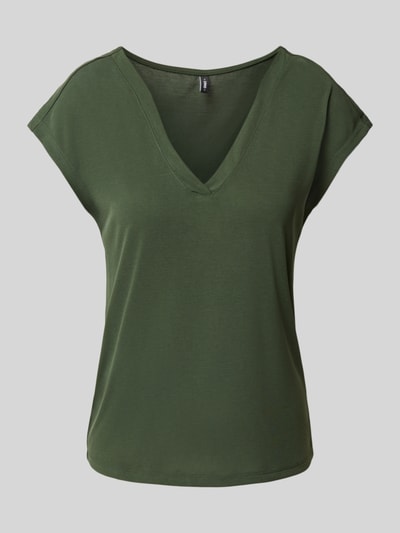 Only Relaxed Fit T-Shirt aus Modal-Mix Modell 'FREE LIFE' Dunkelgruen 2