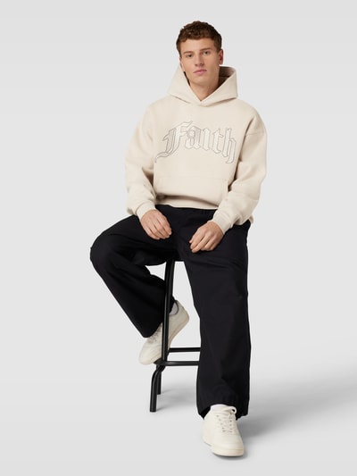 Jack & Jones Hoodie met strass-steentjes, model 'TFAITH' Offwhite - 1