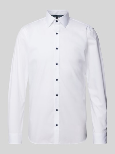 OLYMP No. Six Super slim fit zakelijk overhemd met under-button-downkraag Wit - 2