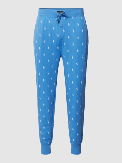 Polo Ralph Lauren Underwear Sweatpants met all-over logomotief, model 'LIQUID COTTON' Bleu - 2