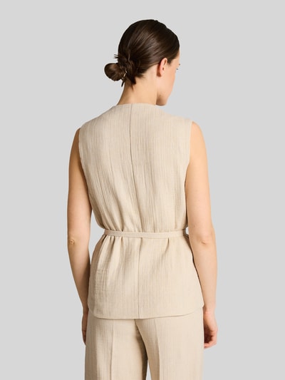 Tom Tailor Regular Fit Indoor-Weste aus Baumwolle-Leinen-Mix Sand 5