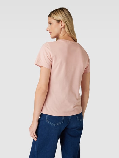 Gant T-Shirt mit Label-Print Altrosa 5