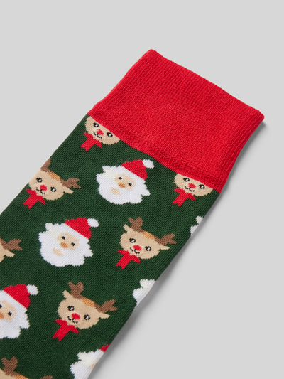 DillySocks Socken mit Motiv-Stitching Modell 'Rudolph in the Forest' Black 2