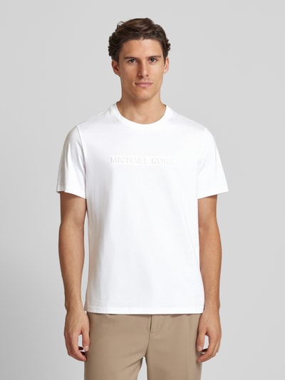 Michael Kors T-Shirt mit Label-Print Weiss 4