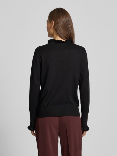 FREE/QUENT Regular Fit Longsleeve aus Viskose-Mix Modell 'Katie' Black 5