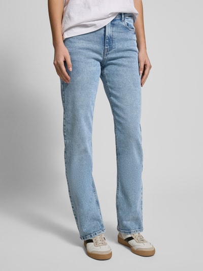 Noisy May Straight fit jeans met stretch, model 'MONICA' Lichtblauw - 4