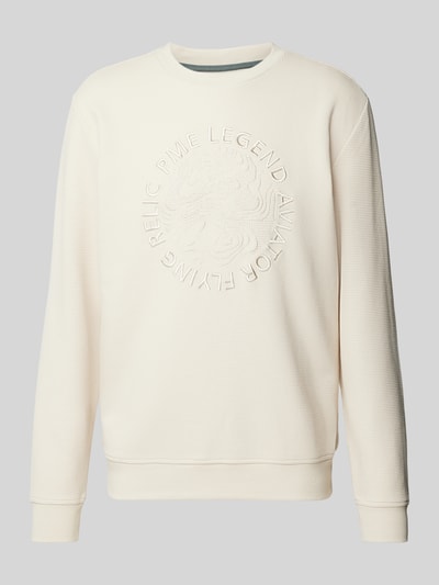 PME Legend Sweatshirt mit Rundhalsausschnitt Offwhite 2