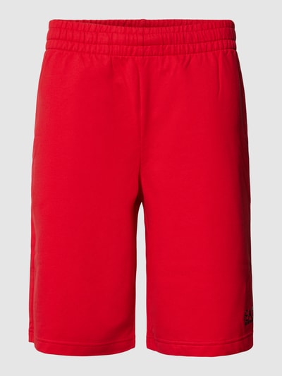 EA7 Emporio Armani Sweatshorts mit Label-Print, Motiv-Print und regulärem Schnitt Rot 1