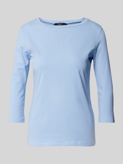 Weekend Max Mara Shaped Fit Longsleeve mit Baumwoll-Anteil Modell 'MULTIA' Hellblau 2