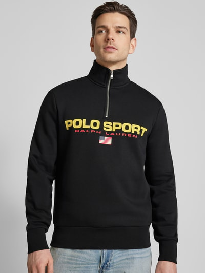 Polo Sport Schipperstrui met labelprint Zwart - 3