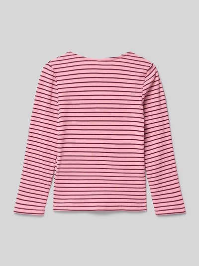 Only Regular fit shirt met lange mouwen in riblook, model 'MAUDE' Felroze - 3