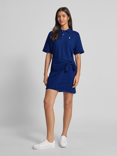 Polo Ralph Lauren Sukienka polo z wiązanym detalem Granatowy 1